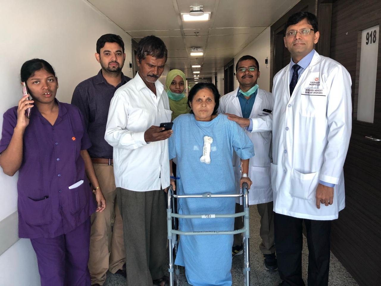 Dr Praveen Mereddy With Patients in Star Hospital Hyderabad